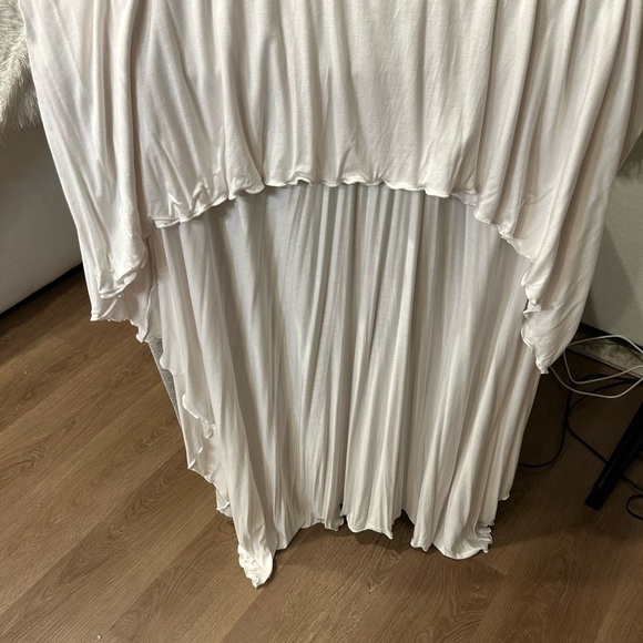 Turtleneck High Neck Maternity Dress for Photoshoot One Size underbust 36” White - Picture 4 of 6